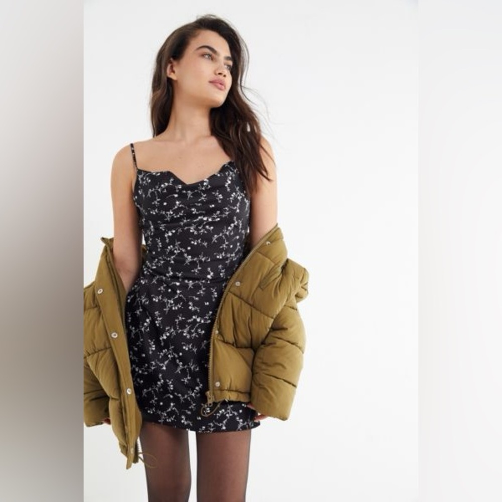 UO Mallory Cowl Neck Slip Dress